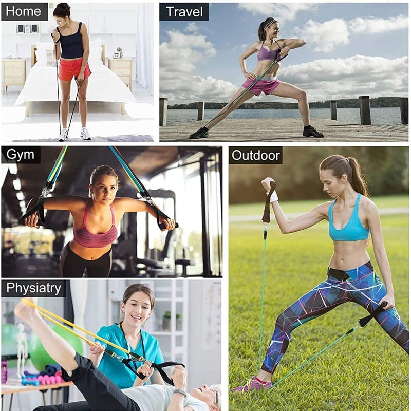 100 LBS Resistance Bands Set 150 LBS Sports Elastic Bands Rubber Bands for Fitness Expander Workout Gym Home Exercise