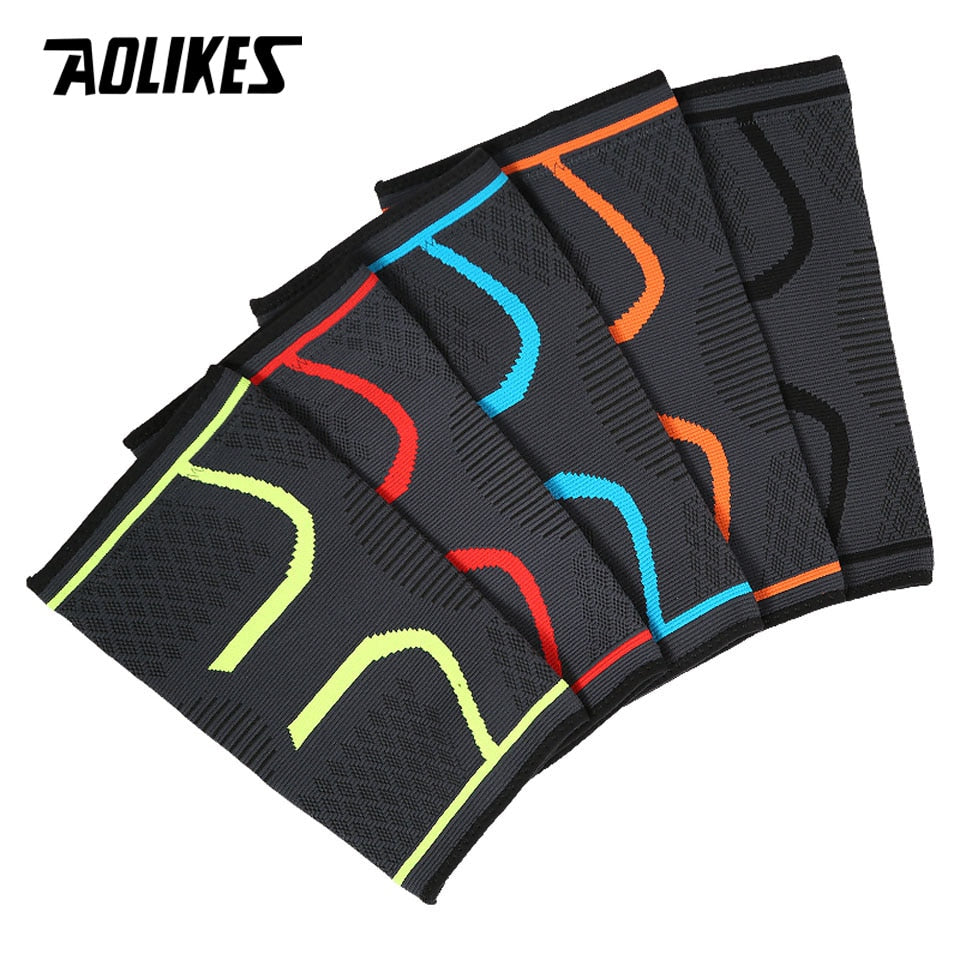 Knee Support Braces:  Elastic Nylon Sport Compression Knee Pad Sleeve for Basketball Volleyball