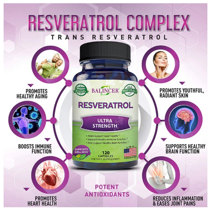 Ultra Strong Resveratol: Resist Aging, Give Your Body A Fighting Chance Against The Symptoms Of Aging