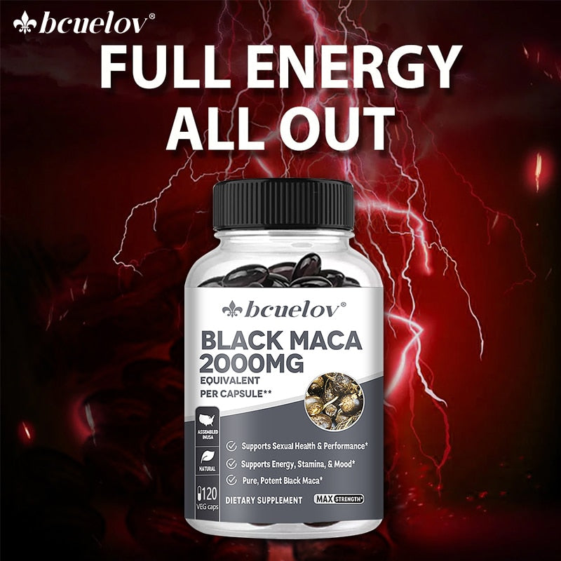 Maca Extract Capsules, Supplement for Men and Women, Enhance Energy, Improve Libido.