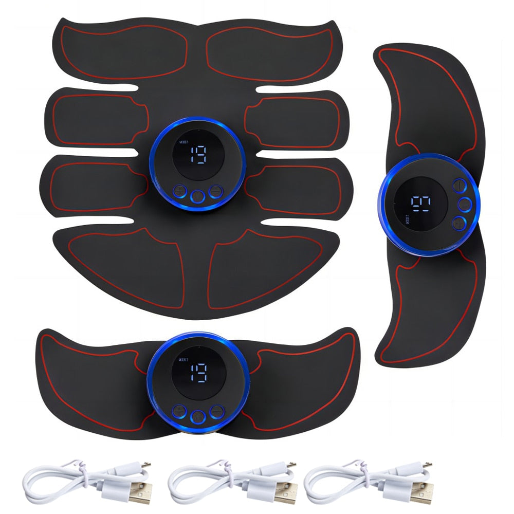 EMS Muscle Stimulator Abdominal Trainer Fitness ABS Stimulator Buttocks Hip Training Weight Loss Body Massageador Shaping Device