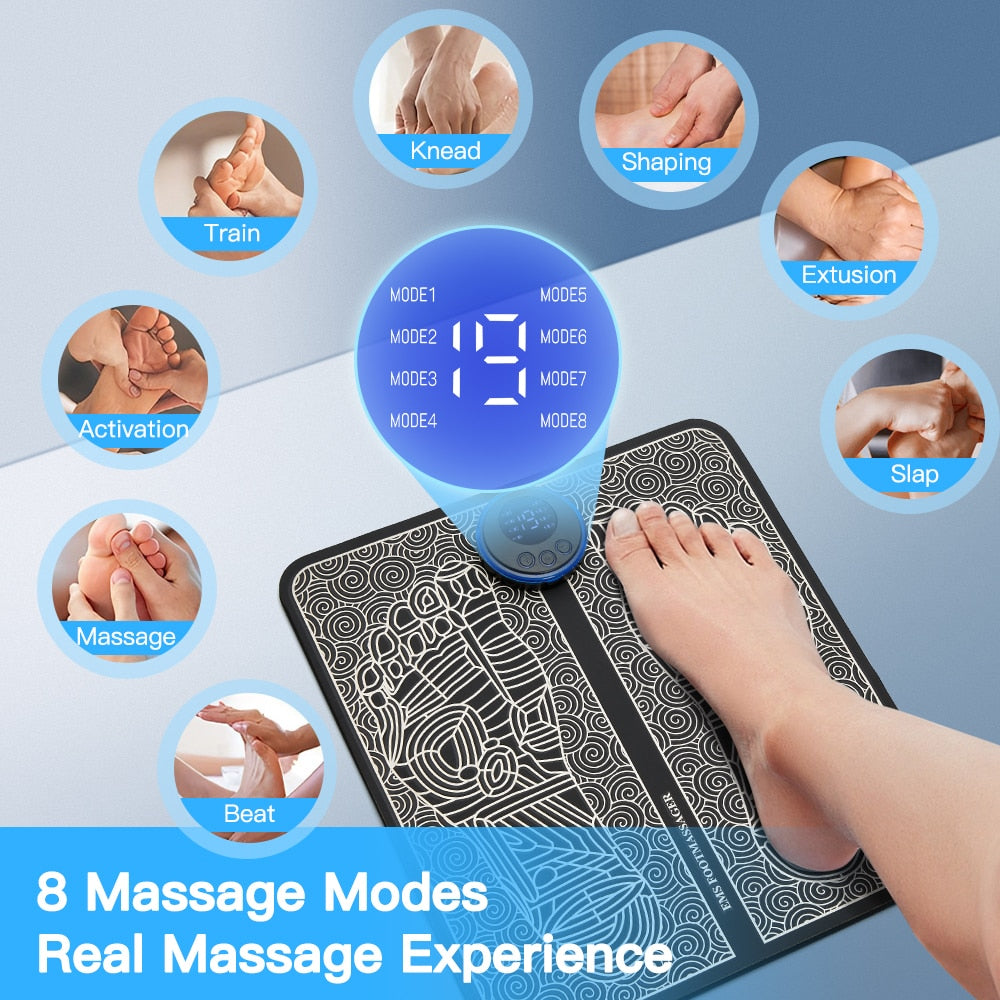 Introducing our EMS Foot Massager Pad: Your Portable Solution for Ultimate Foot Relaxation and Pain Relief