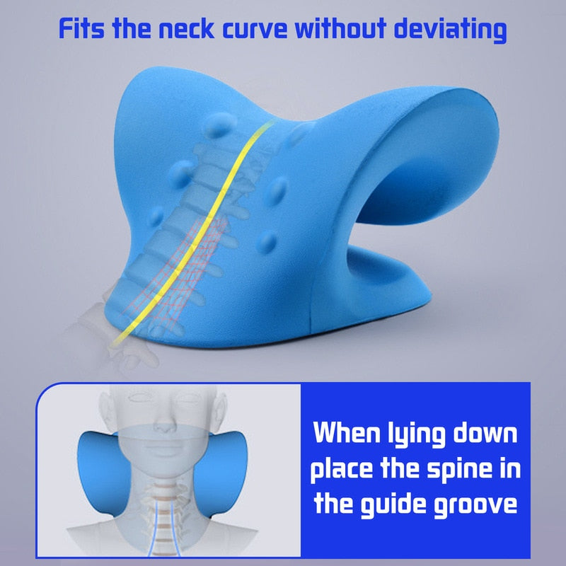 Neck Stretcher And Shoulder Massage:
Cervical Spine Stretch Gravity Muscle Relaxation, Traction Pillow, Relieve Pain, Spine Correction