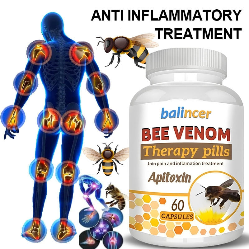 Natural Bee Venom Extract - Joint Pain, Arthritis, Tendonitis, Herniated Disc, Anti-Aging, Anti-Inflammatory, Free Shipping