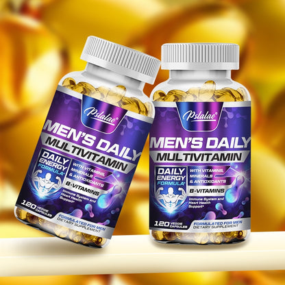 Men's Multivitamin Supplement:  Vitamins A, B12, C, D and E for Energy And Zinc For Immune Support