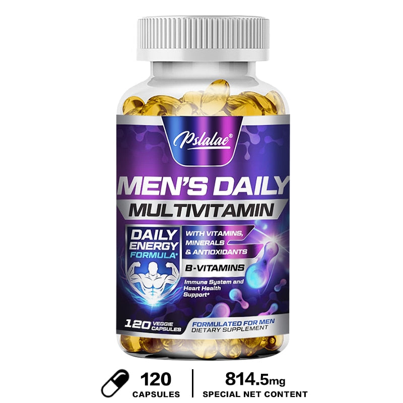 Men's Multivitamin Supplement:  Vitamins A, B12, C, D and E for Energy And Zinc For Immune Support