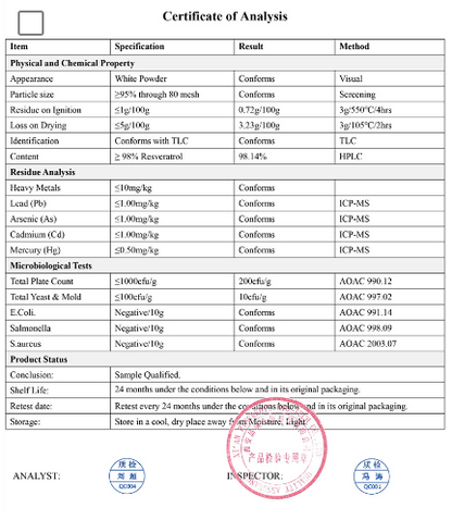 Resveratol Powder: Factory Package - For Pro-users and Bio-hackers