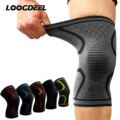 Knee Support Braces:  Elastic Nylon Sport Compression Knee Pad Sleeve for Basketball Volleyball